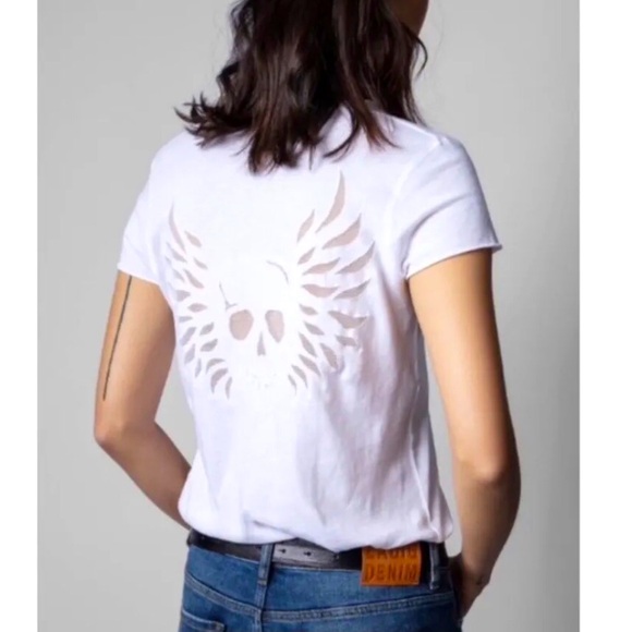 ZADIG & VOLTAIRE Story Fishnet Skill T Shirt - Picture 4 of 11